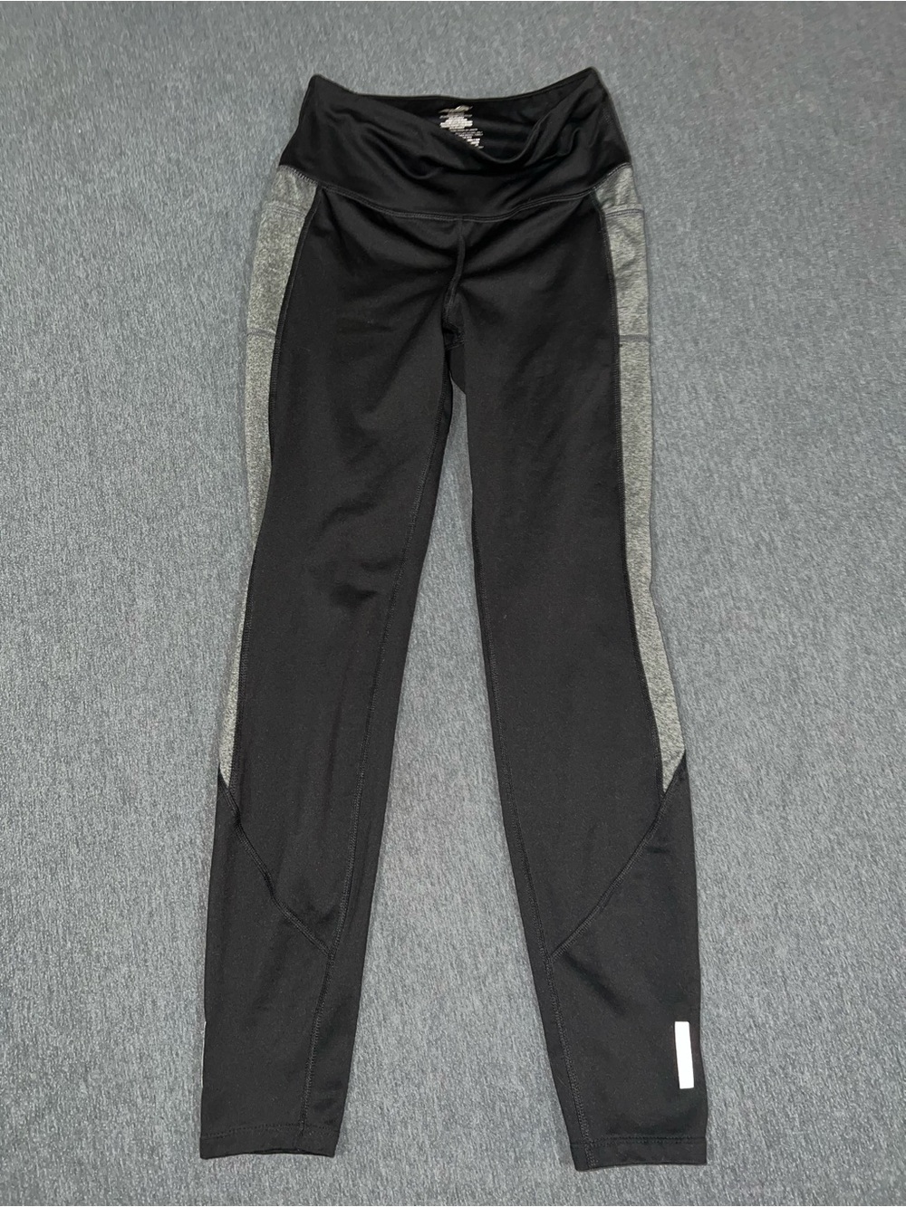 Avia Black and Gray Girls' Performance Leggings